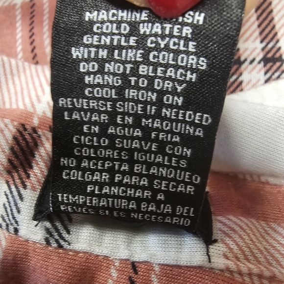 Justice Long Sleeve Plaid Button Down Size L - Picture 5 of 11